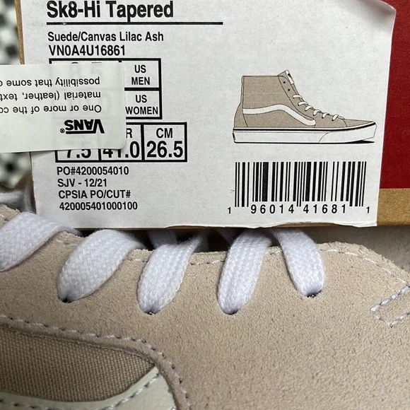 Vans Sk8-Hi Tapered Suede/Canvas Lilac Ash WMNS sneakers - Picture 16 of 16